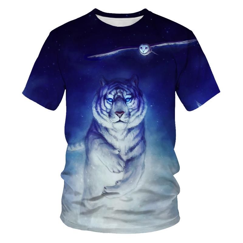 ETST WENDY 05 Interessante Tijger grafische t-shirts Mannen Zomer Mode Dierenprint T-shirt Trend Persoonlijkheid Coole blouse t-shirts met korte mouwen 6XL
