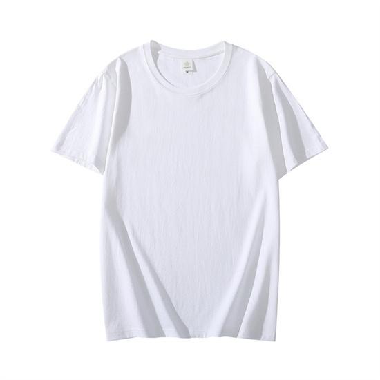 ZSIIBO Happy Girl Zomer heren katoenen T-shirt korte mouw heren T-shirt effen kleur T-shirt heren T-shirt XL wit