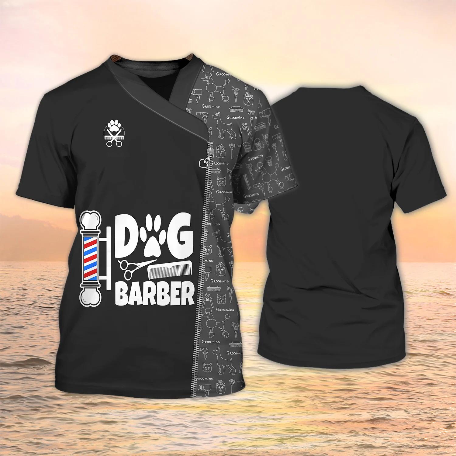 Nihao Puppy Groomer T-shirt Heren Shirt Unisex Mode Uniform Zomer O-hals Kleding Mannelijke Oversized Korte Mouw Tees Harajuku Tops L