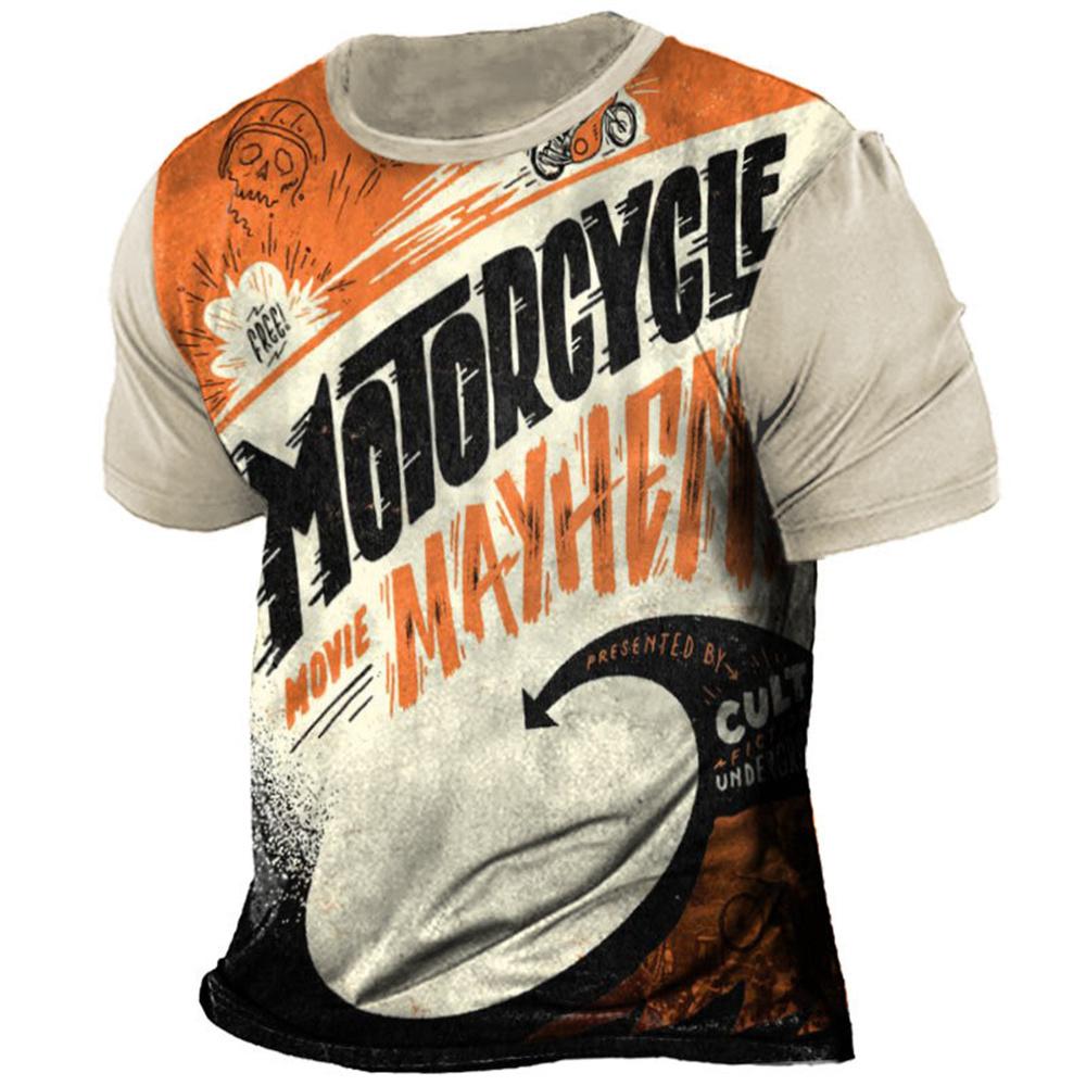 ETST WENDY 005 Vintage Motorfiets T-shirts Voor Mannen 3D Racing Losse Korte Mouw Tops Streetwear Mannen Biker T-shirt Oversized Tee Shirts 6XL 6XL