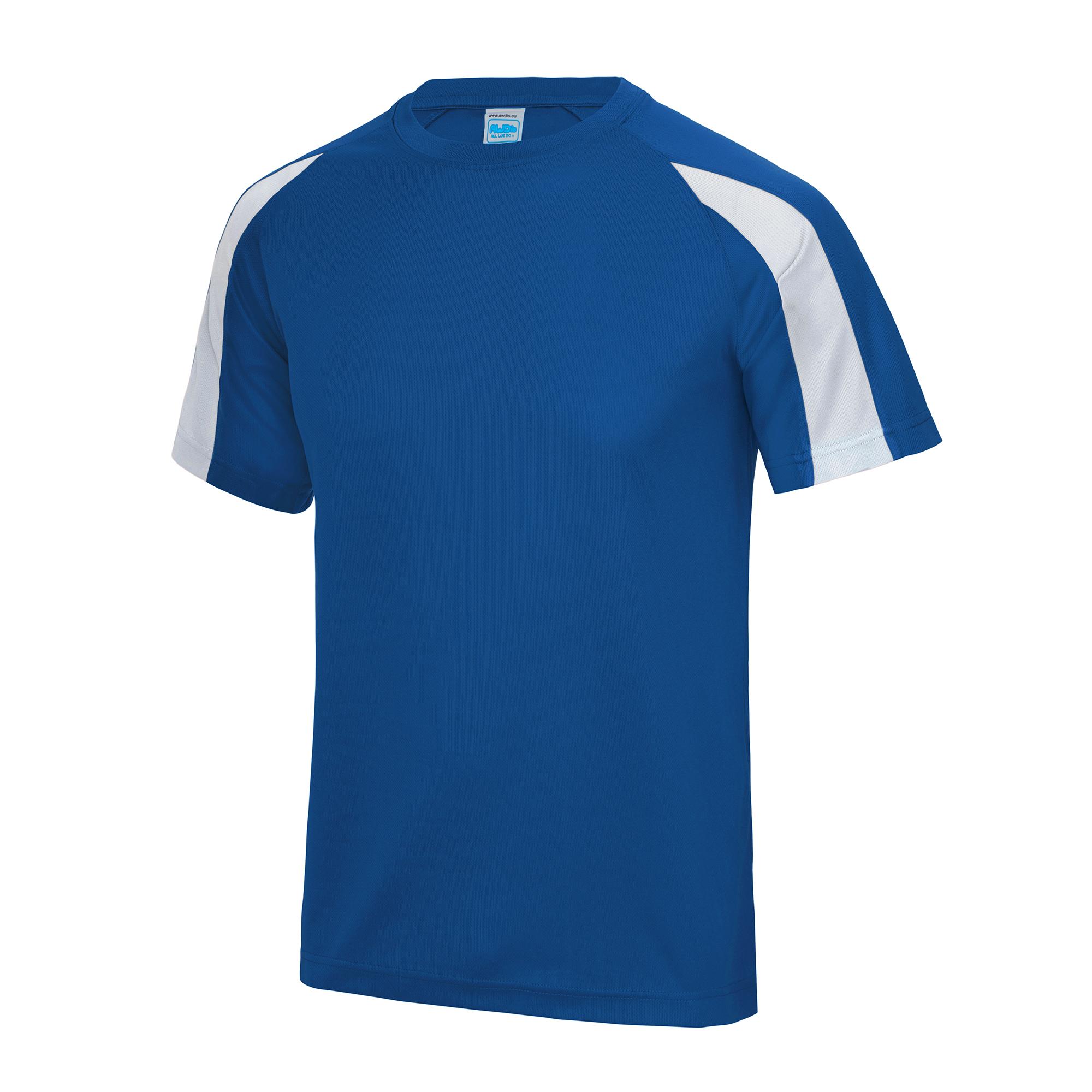 Just Cool Heren Contrast Cool Sports effen T-shirt 2XL