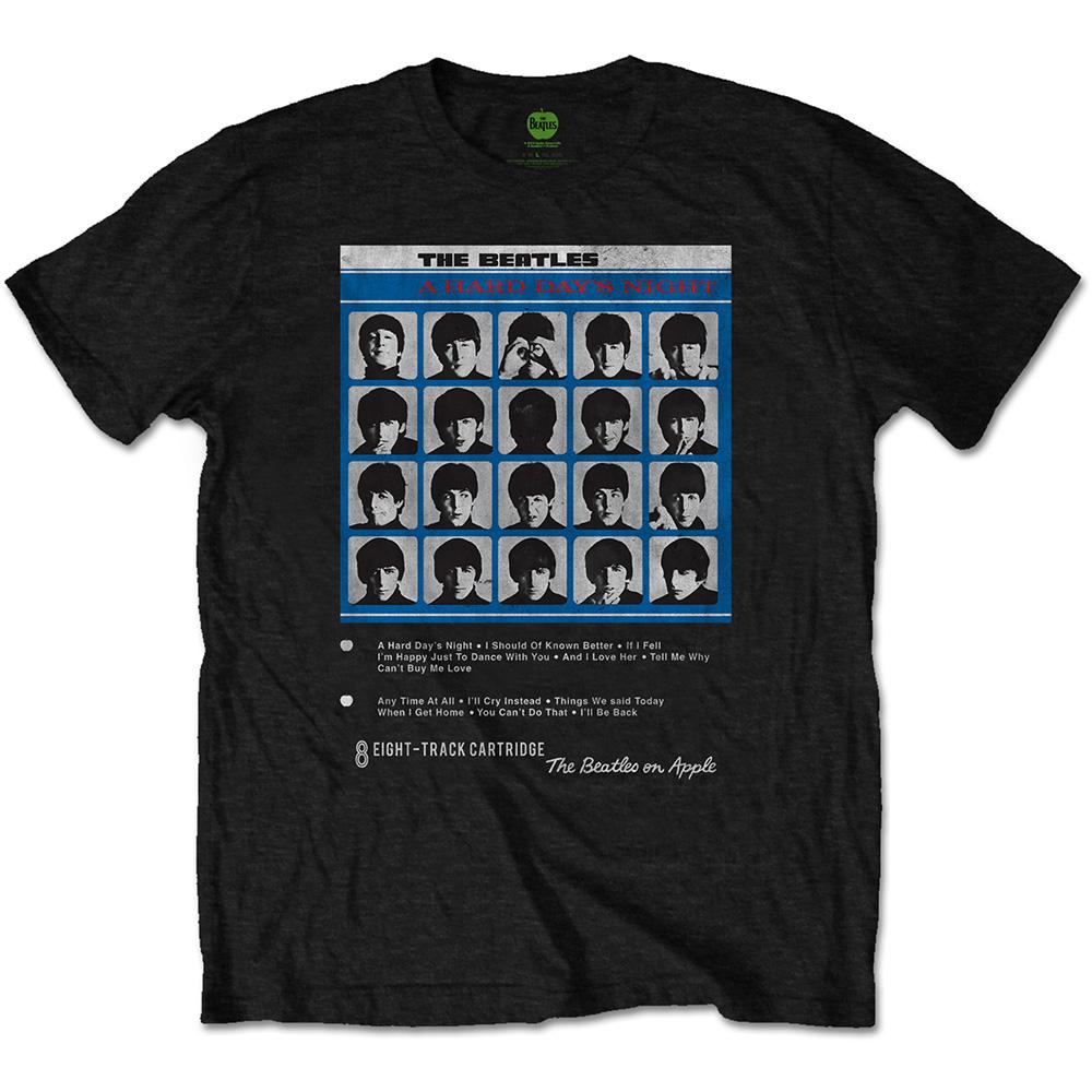The Beatles Unisex Adult Hard Days Night 8 Track T-shirt L zwart