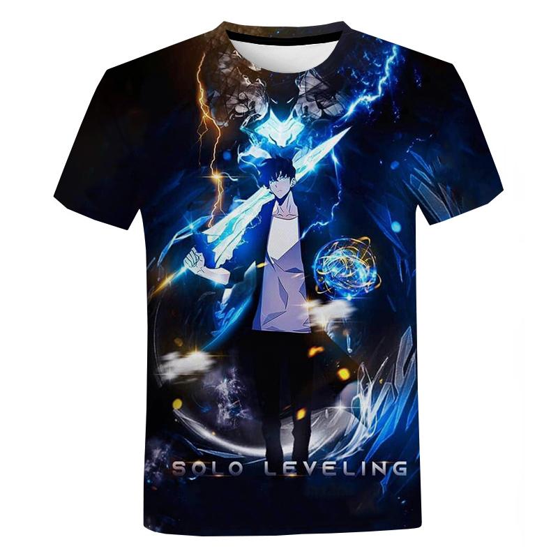 Baibao QIQI Anime Solo Nivellering T-shirt Mannen Vrouwen Zomer Mode 3D Gedrukt T-shirt Casual Harajuku Stijl T-shirt Streetwear Oversized Tops XL