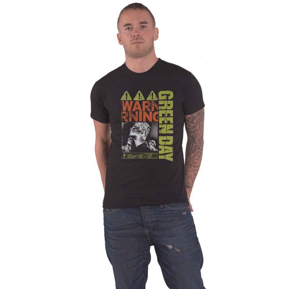 Green day Unisex volwassen waarschuwing katoenen T-shirt XXL zwart