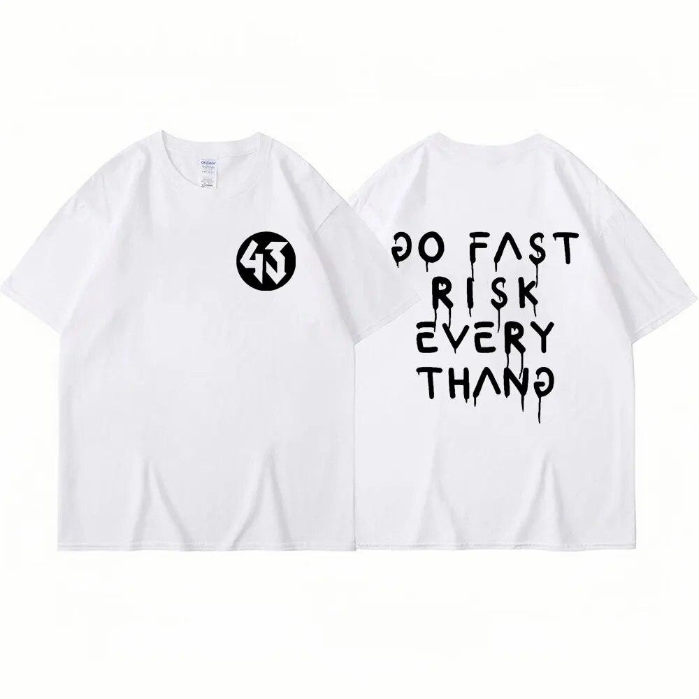 Nihao Ken Block Letter Print Male T Shirt Summer Fashion Ken Block 43 Same Style T-shirt Men Women Loose Short Sleeve Oversized Tshirt M