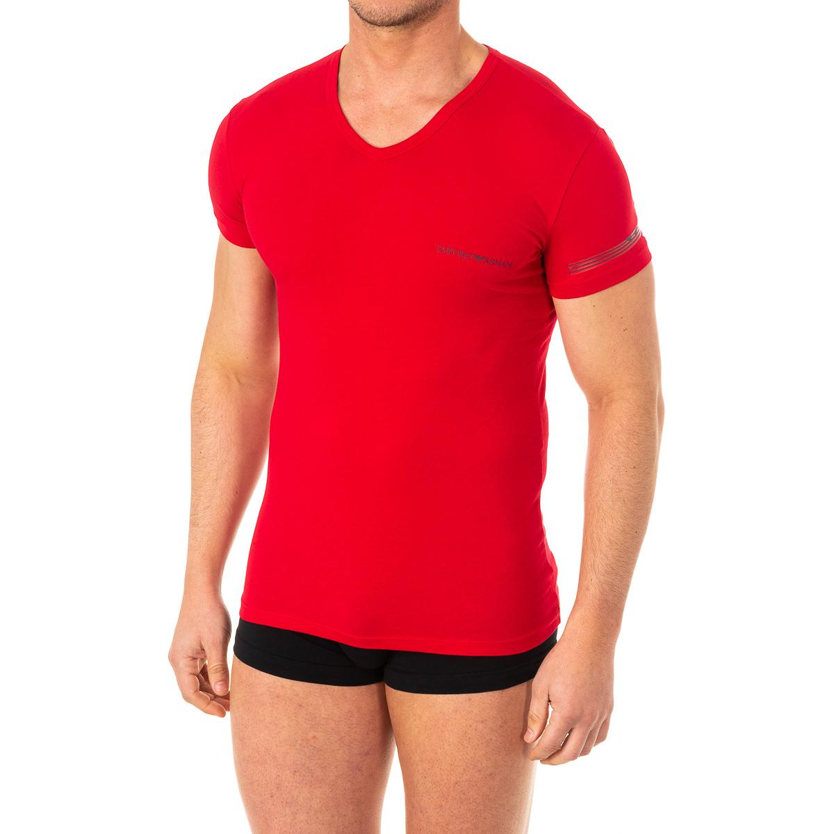 Emporio Armani Heren T-shirt met korte mouwen en V-hals 110810-8P723 S