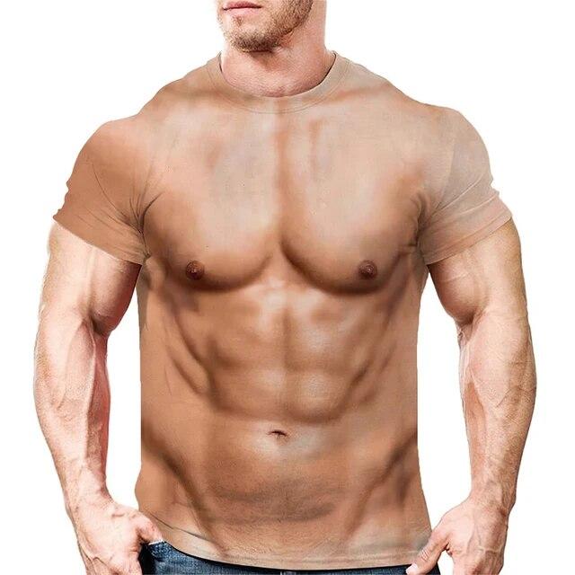 ETST 07 Sexy Mode Spier Tattoo Creatieve Hip Hop Grappige Stoere Kerel Zomer mannen Crewneck Korte Mouw T-shirt Top 3D harajuku Print M