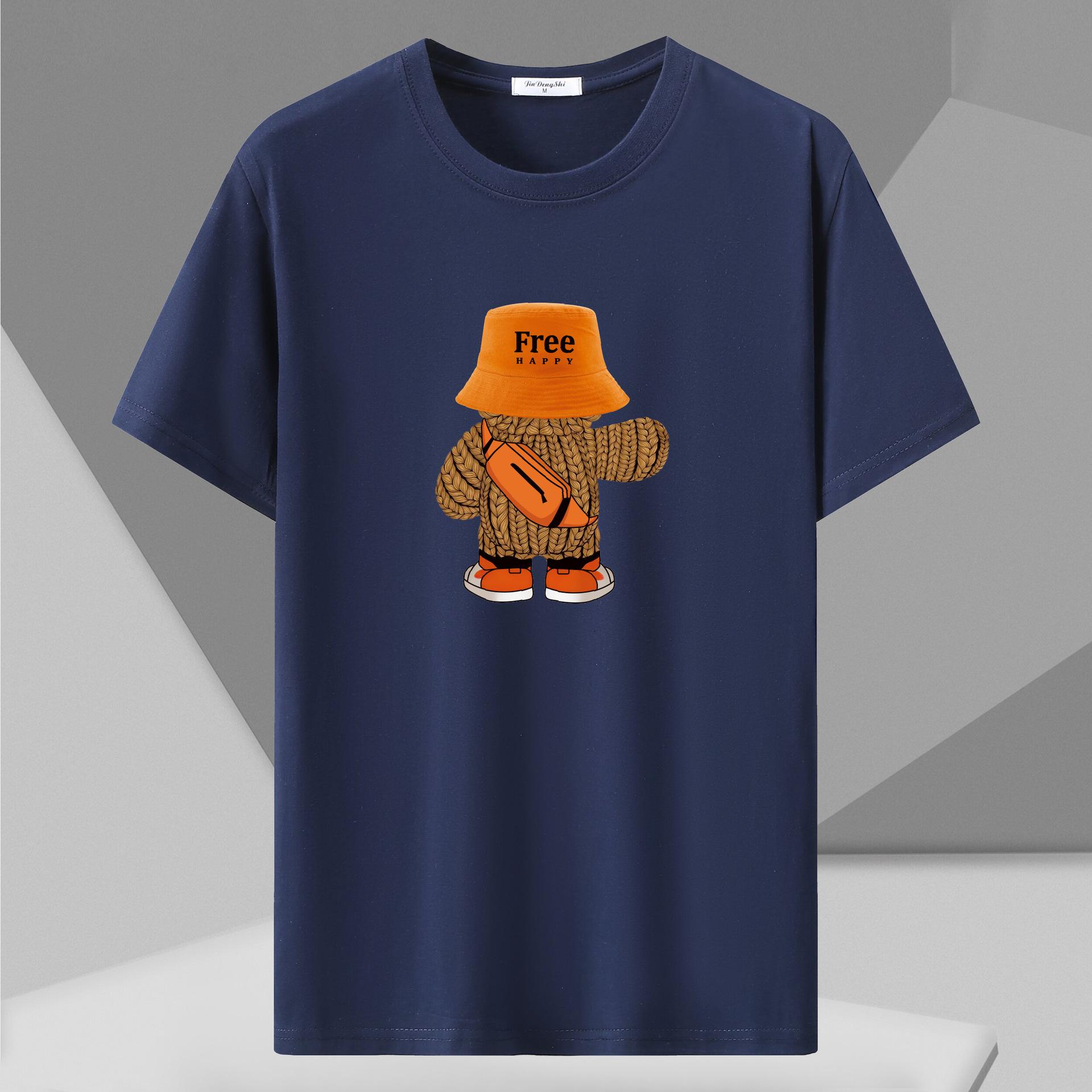 Bistrota Extra groot katoenen T-shirt voor heren in verschillende kleuren - Casual en stijlvol 12XL-T-shirt voor thuis 12XL marineblauwe kleur