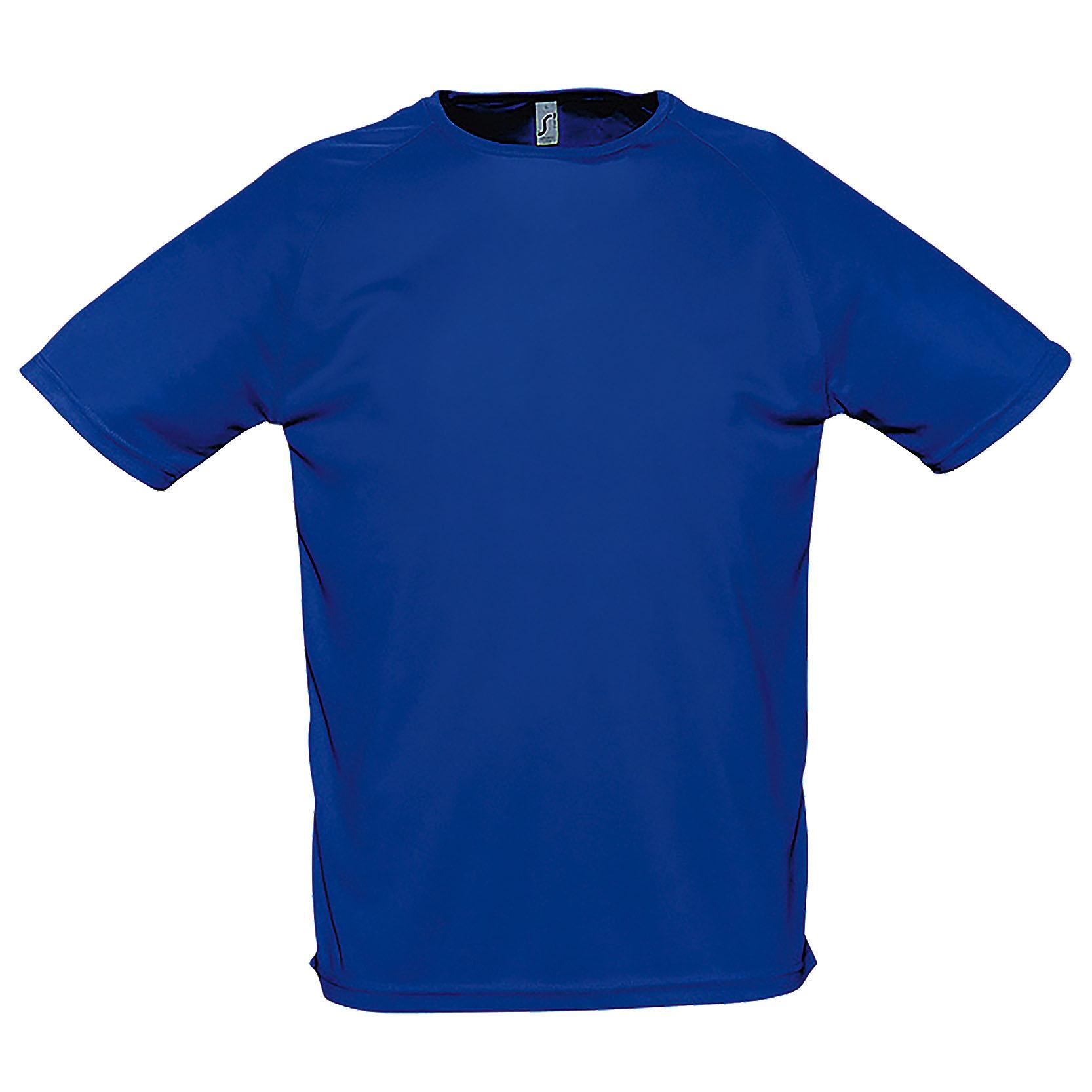 SOLS Sportief prestatie-T-shirt met korte mouwen voor heren XL koningsblauwe kleur