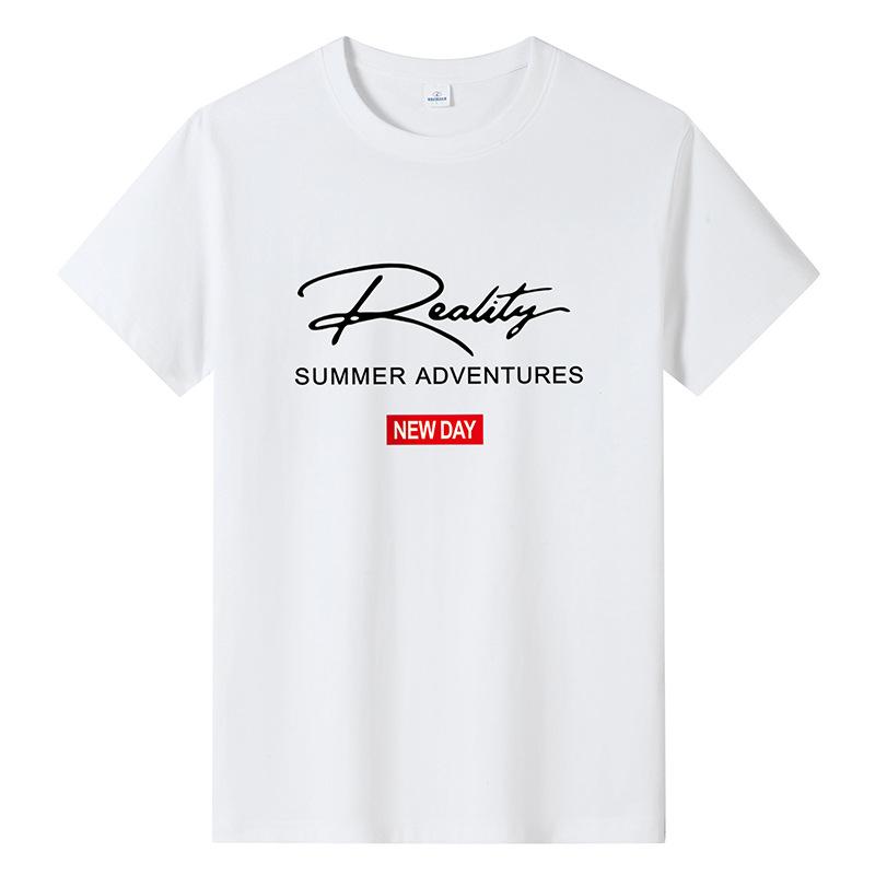 Bistrota Groot formaat puur katoenen heren T-shirt met korte mouwen voor jongens XXXXL