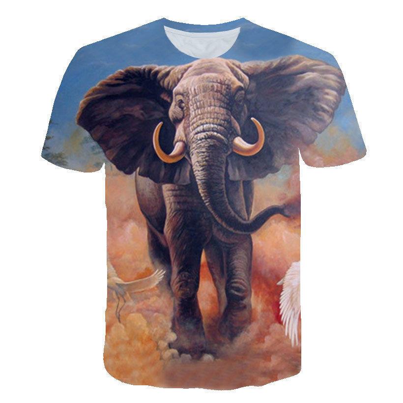 HerSight 3D Animal T-shirt Man 3D-printen Tees O-hals T-shirts Hiphop Heren Casual Korte Mouw Zwarte T-shirts Zomertop 6XL