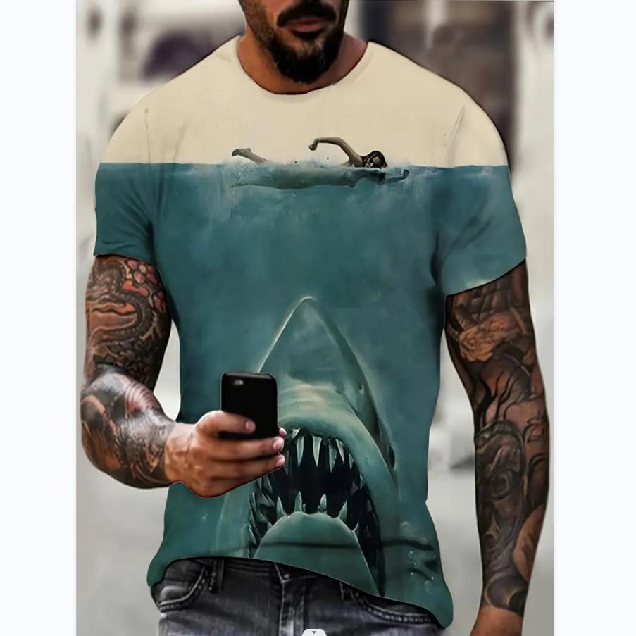 TIP723 Mode Leuke Cartoon Zomer Heren T-shirts Lichtgewicht Ademend Casual Kinderen Ronde Hals Mouw Kort Streetwear Oversized Tops L