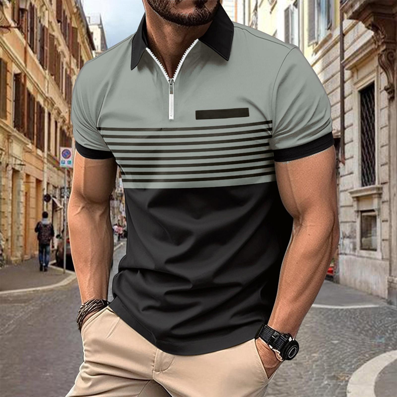 Ren Fashion Charmant Herenoverhemd Superlicht Korte Mouw Casual Herenkleding XL grijze kleur
