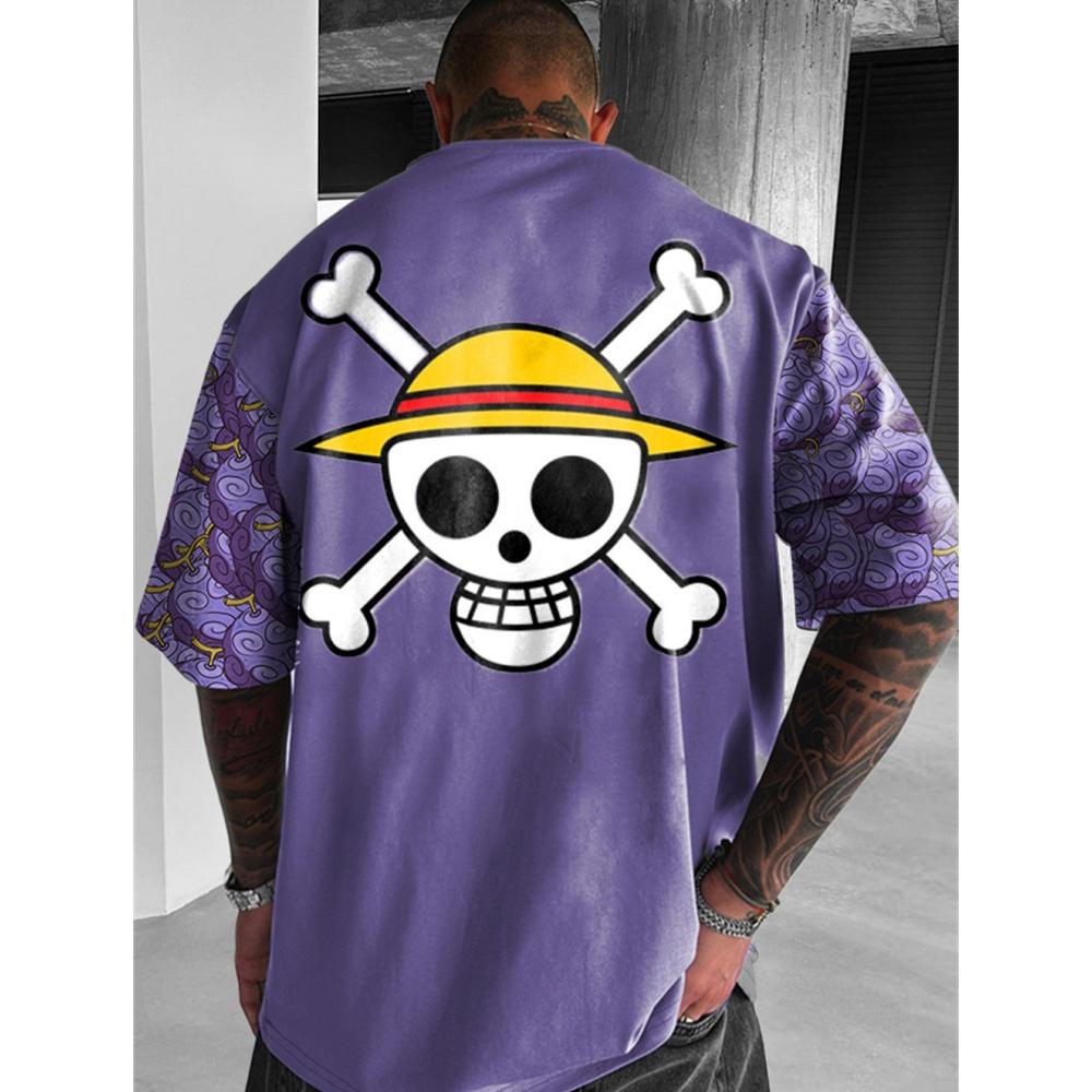 Xr 01 Zomer Anime High Street Oversize T-shirt 3d Print Heren T-shirt Hip Pop Korte Mouw Retro Street T-shirt Voor Heren XL