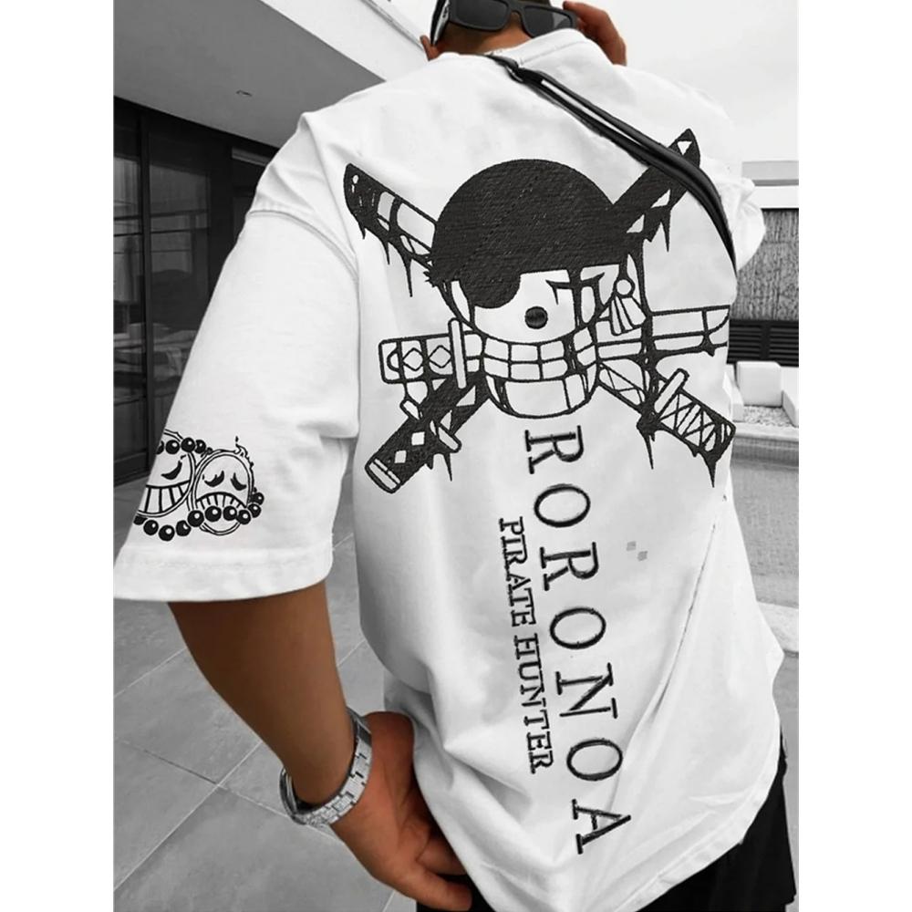 Xr 01 Zomer Anime High Street Oversize T-shirt 3d Print Heren T-shirt Hip Pop Korte Mouw Retro Street T-shirt Voor Heren 4XL