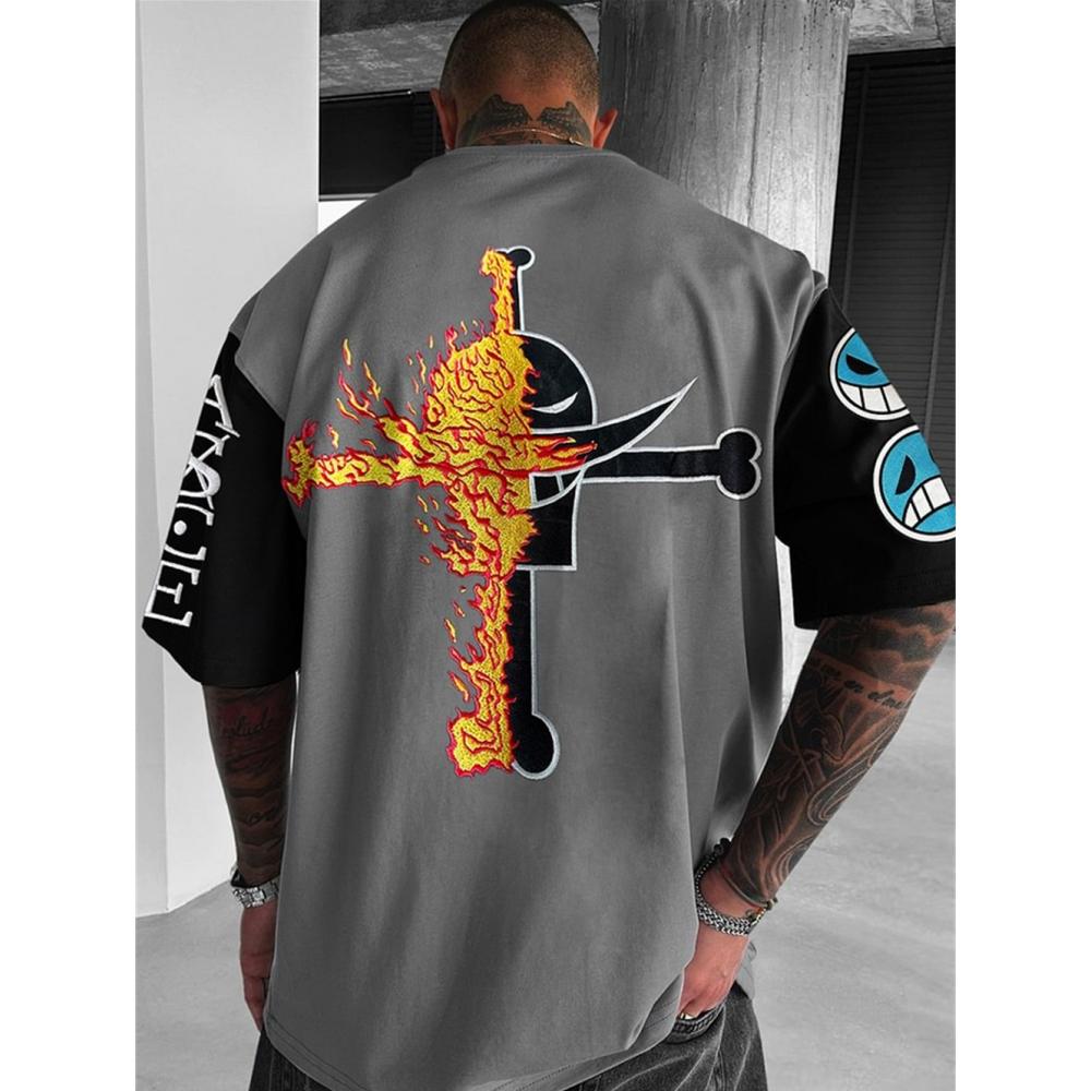 Xr 01 Zomer Anime High Street Oversize T-shirt 3d Print Heren T-shirt Hip Pop Korte Mouw Retro Street T-shirt Voor Heren 6XL