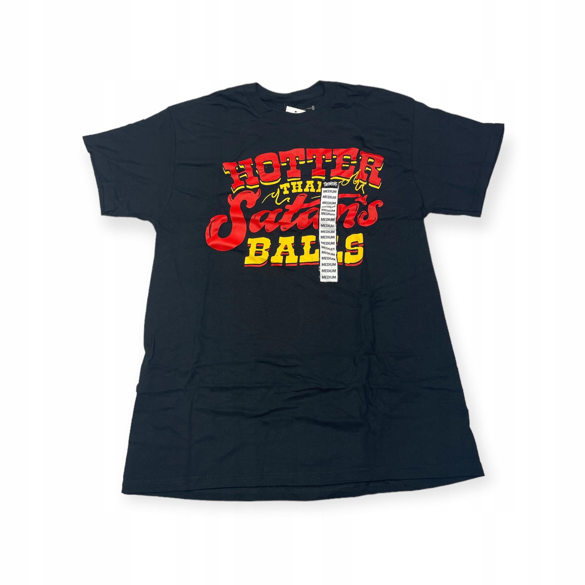 Outletup-clothes Koszulka T-shirt męski okrągły dekolt SPENCER'S NADRUK M
