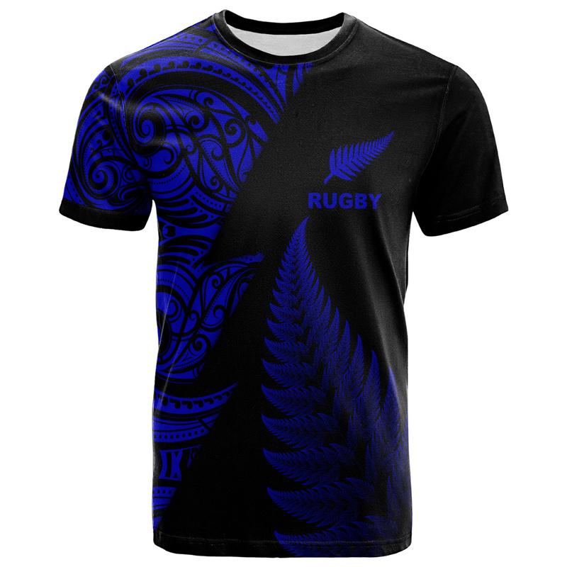 ETST 007 T-shirt 3D Nieuw-Zeelandse Maori Rugbybal Afdrukken Sport Fitness Snel Drogende T-shirts Voor Heren Kindermode Hawaiiaanse Gymkleding Top 6XL
