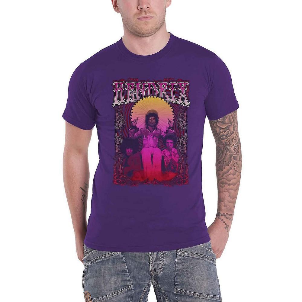 Jimi Hendrix Unisex volwassen Karl reuzenrad katoenen T-shirt S paars