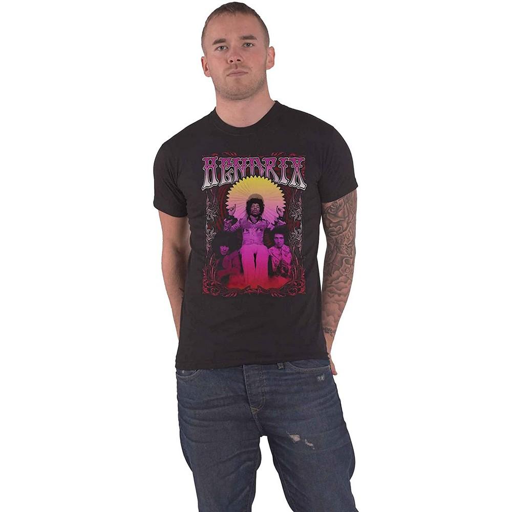 Jimi Hendrix Unisex volwassen Karl reuzenrad katoenen T-shirt XL zwart