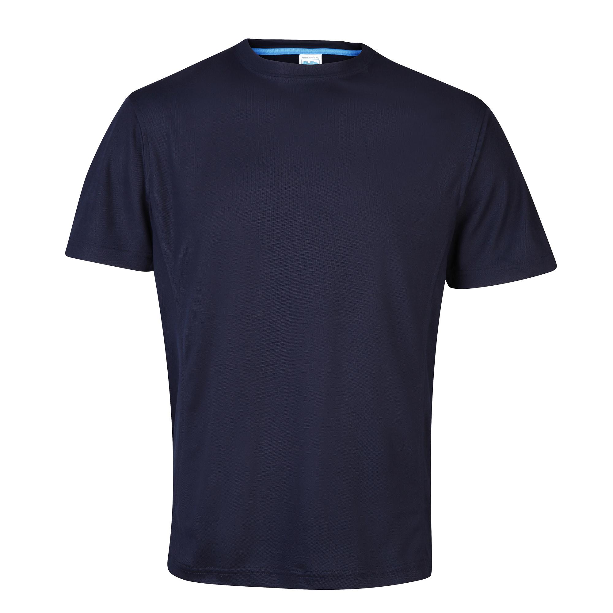 Awdis Cool SuperCool Crew sportprestatie-T-shirt voor heren XL franse blauwe kleur