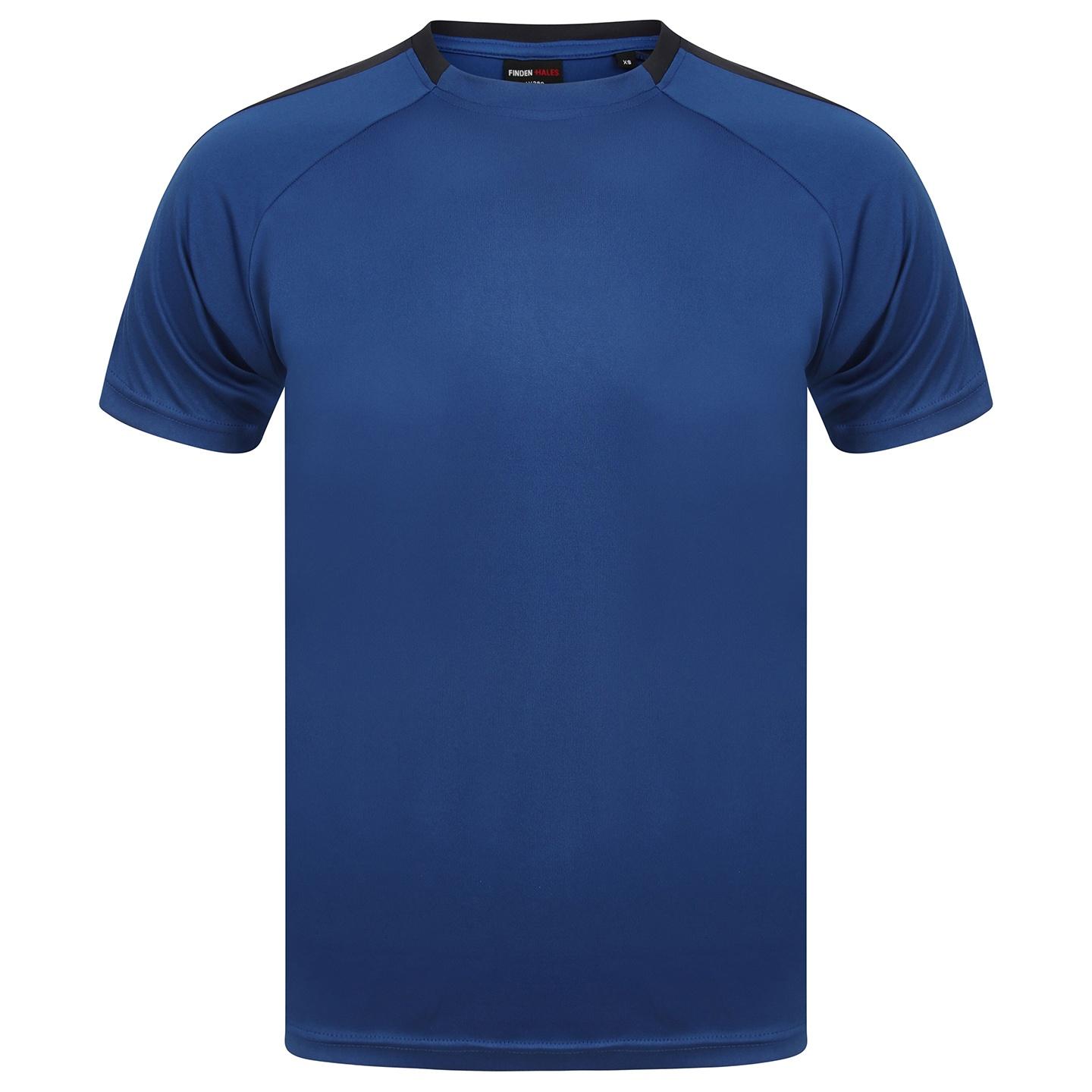 Finden & Hales unisex team-T-shirt voor volwassenen S Vloot/koningsblauwe kleur