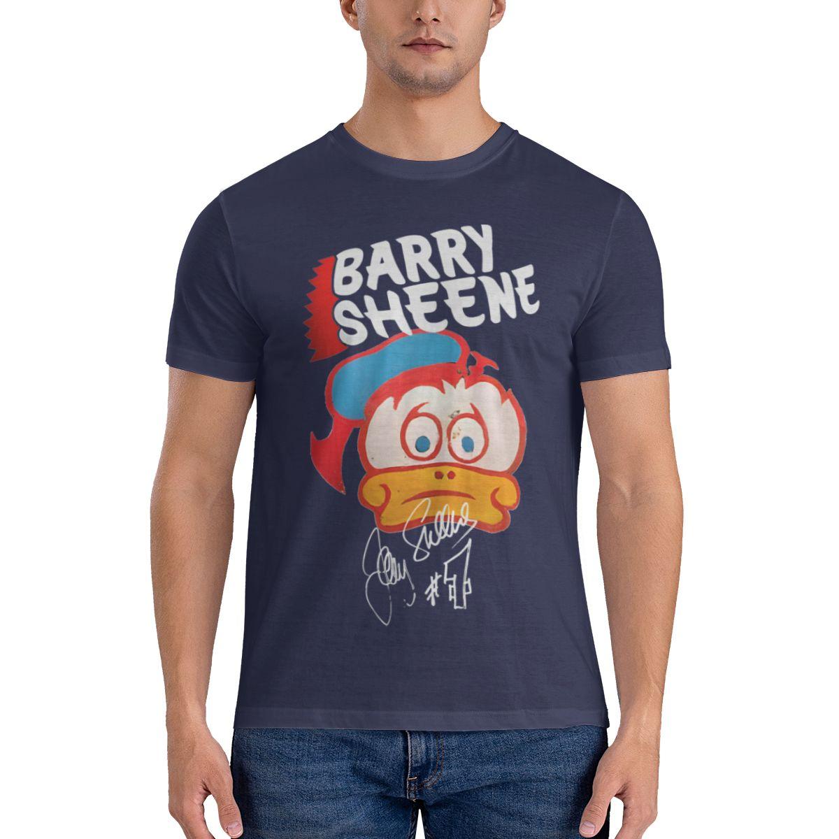 Comfortable season Men's T-Shirts Duck Helmet Novelty Cotton Tee Shirt Short Sleeve Barry Sheene T Shirts Round Collar Clothes XXXXXL Vloot