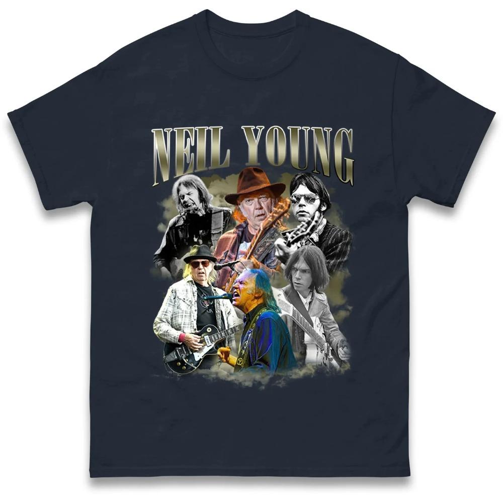 Comfortable season 2025 Neil Young Bootleg T-shirt Grafisch Bedrukt T-shirt Streetwear Harajuku Klassiek Vintage Heren- en Dames Top XL