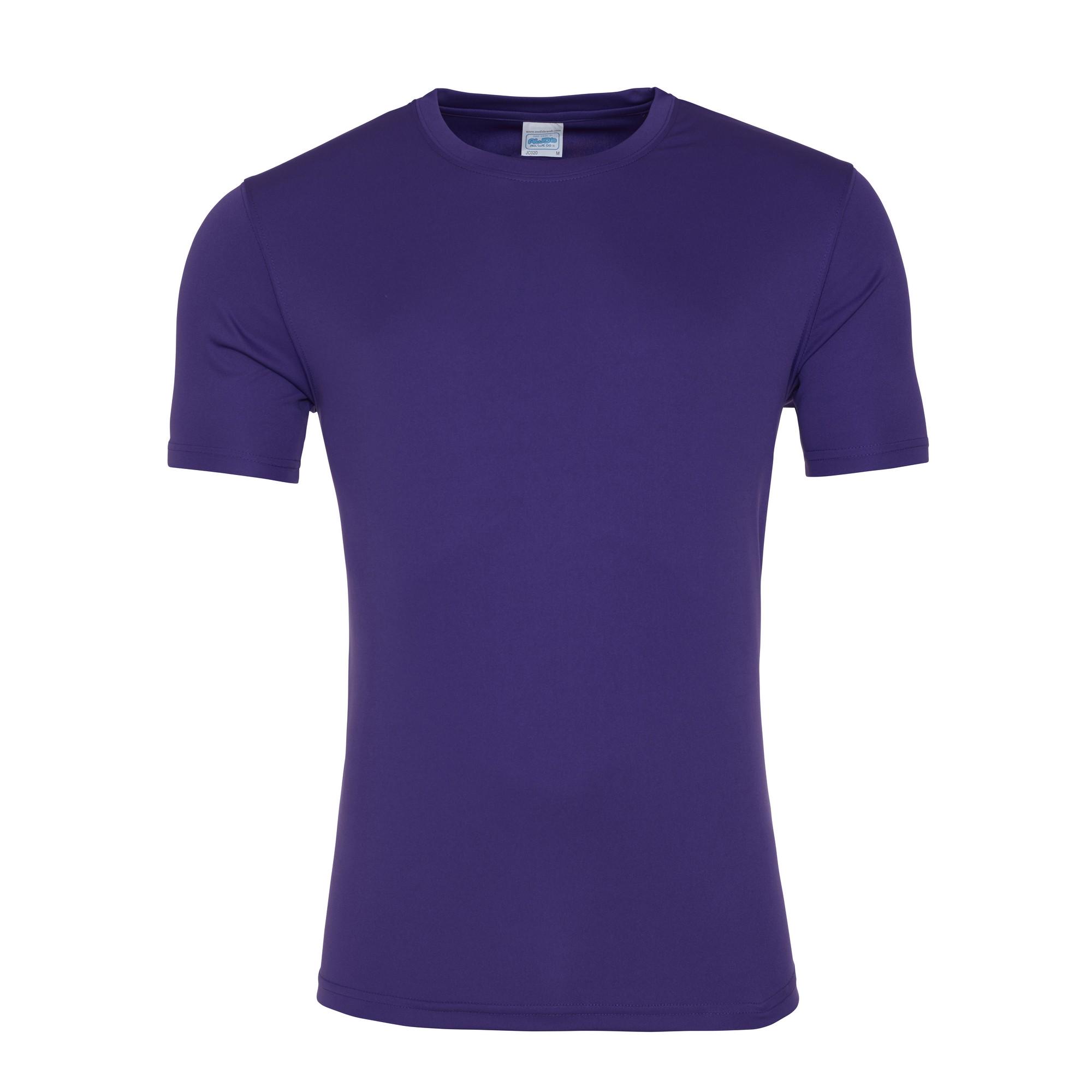 Awdis Just Cool Heren glad T-shirt met korte mouwen 2XL paars