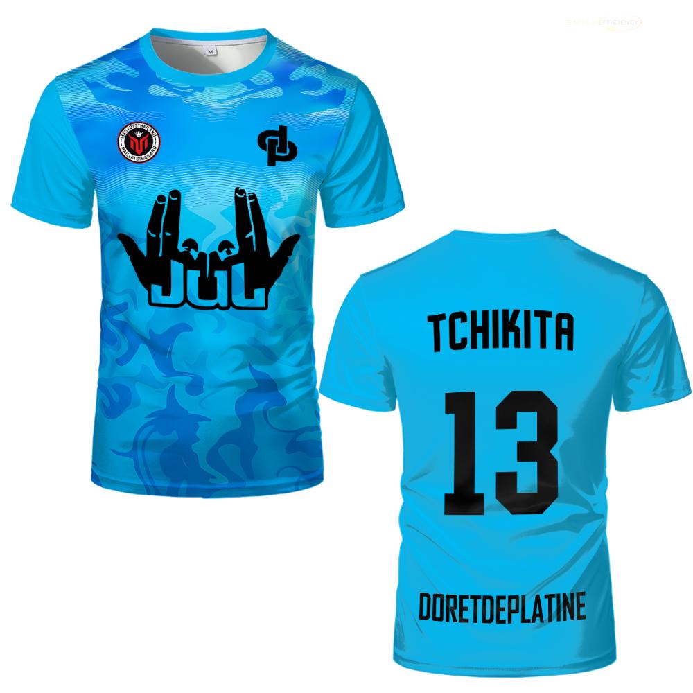 Haijian02 Zomer Maillot JUL Jersey Tchikita Jeugd Ademend Sneldrogend Training Voetbal T-shirt Heren en Dames Mode Sport T-shirts 6XL