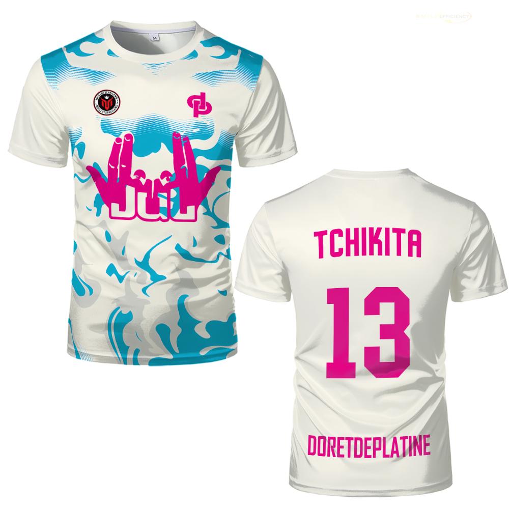 Haijian02 Zomer Maillot JUL Jersey Tchikita Jeugd Ademend Sneldrogend Training Voetbal T-shirt Heren en Dames Mode Sport T-shirts XL