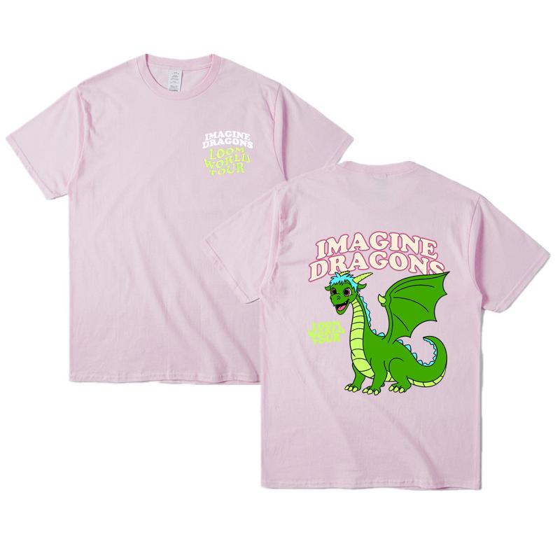 ZheXiong TEE 2025 Imagine Dragons Concert Short Sleeve T-shirt Men and Women Rock High Street Cotton Print Couple TOP Quality 4XL