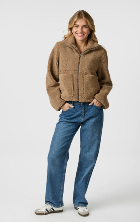 Neo Noir Effa Teddy Jacket taupe