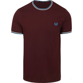 Fred Perry T-shirt Korte Mouw  M1588 Twin Tipped T-shirt Bordeaux