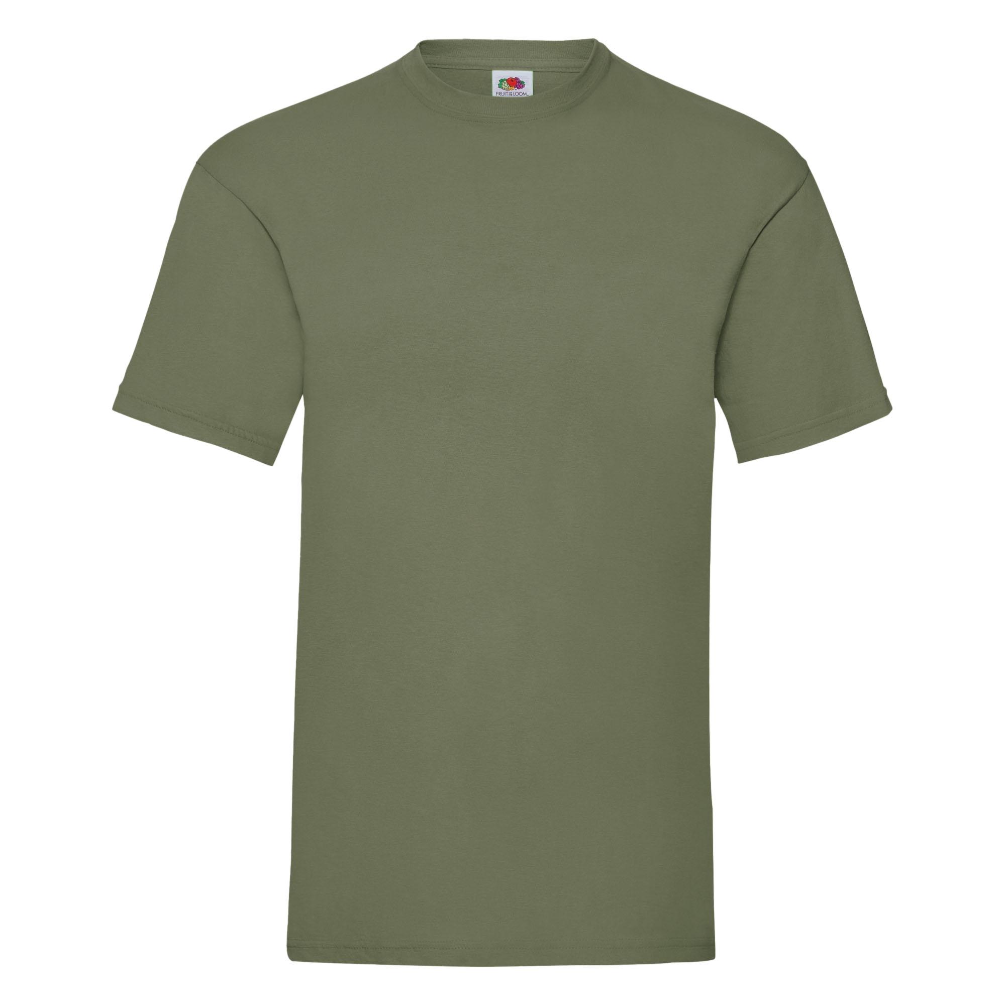 Fruit Of The Loom T-shirt met korte mouwen voor heren L olijf