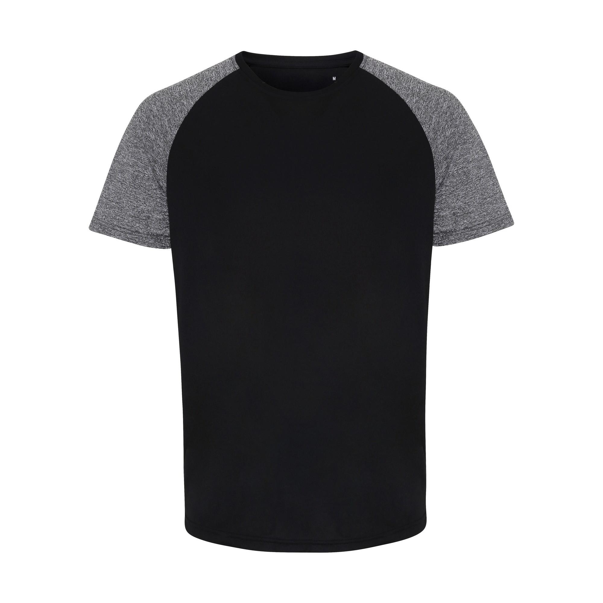 TriDri prestatie-T-shirt met contrasterende mouwen voor heren S