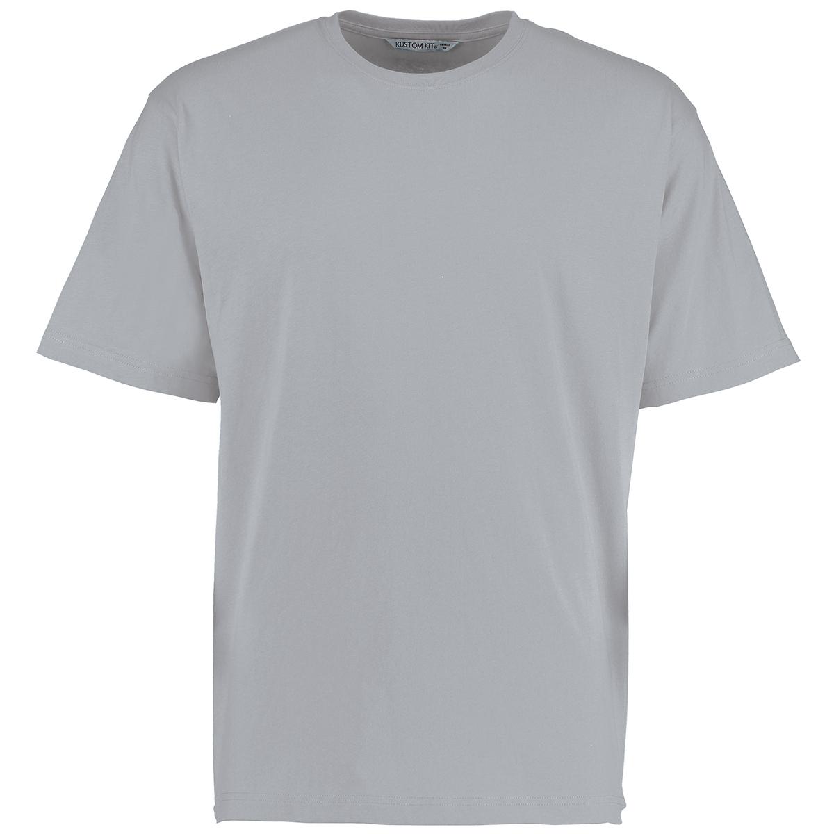 Kustom Kit Heren Hunky Heathered T-shirt S grijs