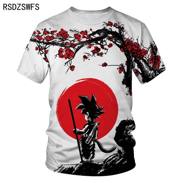 Baibao QIQI Nieuwe Cartoon Harajuku T-shirt Zomer Mannen Mode Casual 3d Printing Goku Anime Zomer Mode Korte Mouw Top L