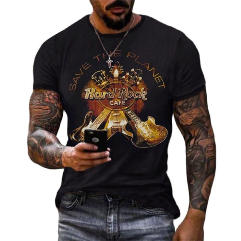 TIP723 Zomer mannen Casual Mode Guinness 3D Print T-shirt Losse O-hals Lichtgewicht Korte Mouw Oversized T-shirts Mannen Kleding L