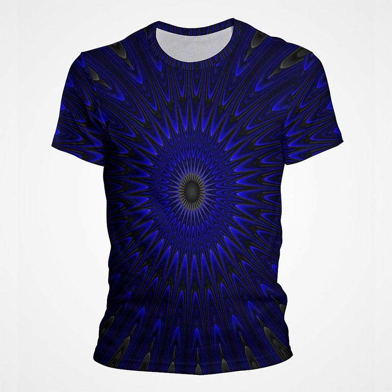 Transmission of love Abstract visueel psychedelisch vintage heren T-shirt zomer casual korte mouwen tee tops oversized streetwear t-shirts voor heren 4XL