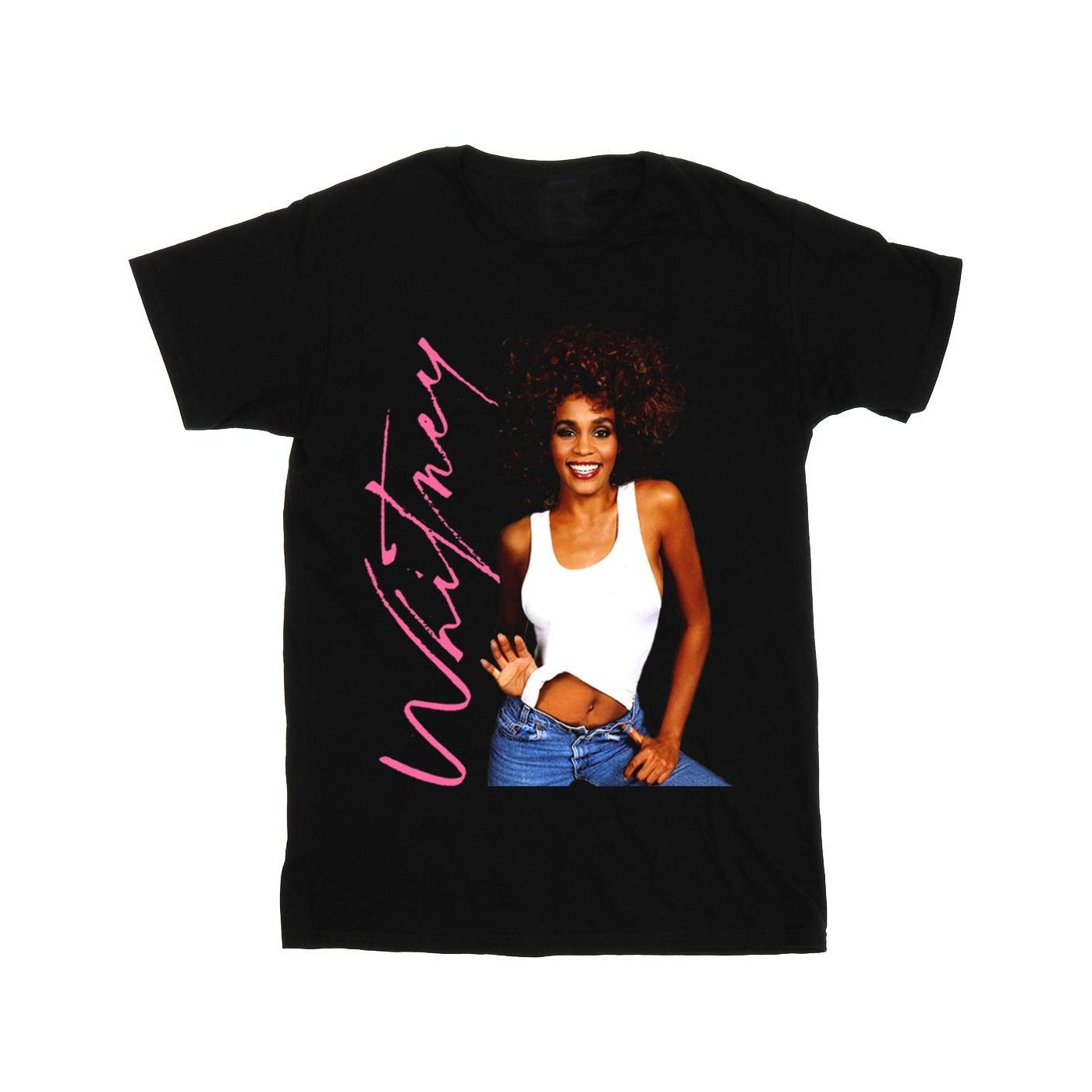 Pertemba FR - Apparel Whitney Houston Heren Whitney Glimlach T-shirt XXL zwart