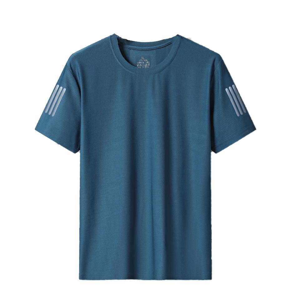 Queshark (L-8XL)Mannen Ijs Zijde Sneldrogend Sport T-shirt Camping Wandelen Vissen Shirt Ronde Hals Fitness Running Gym Tops BB661 6XL groen