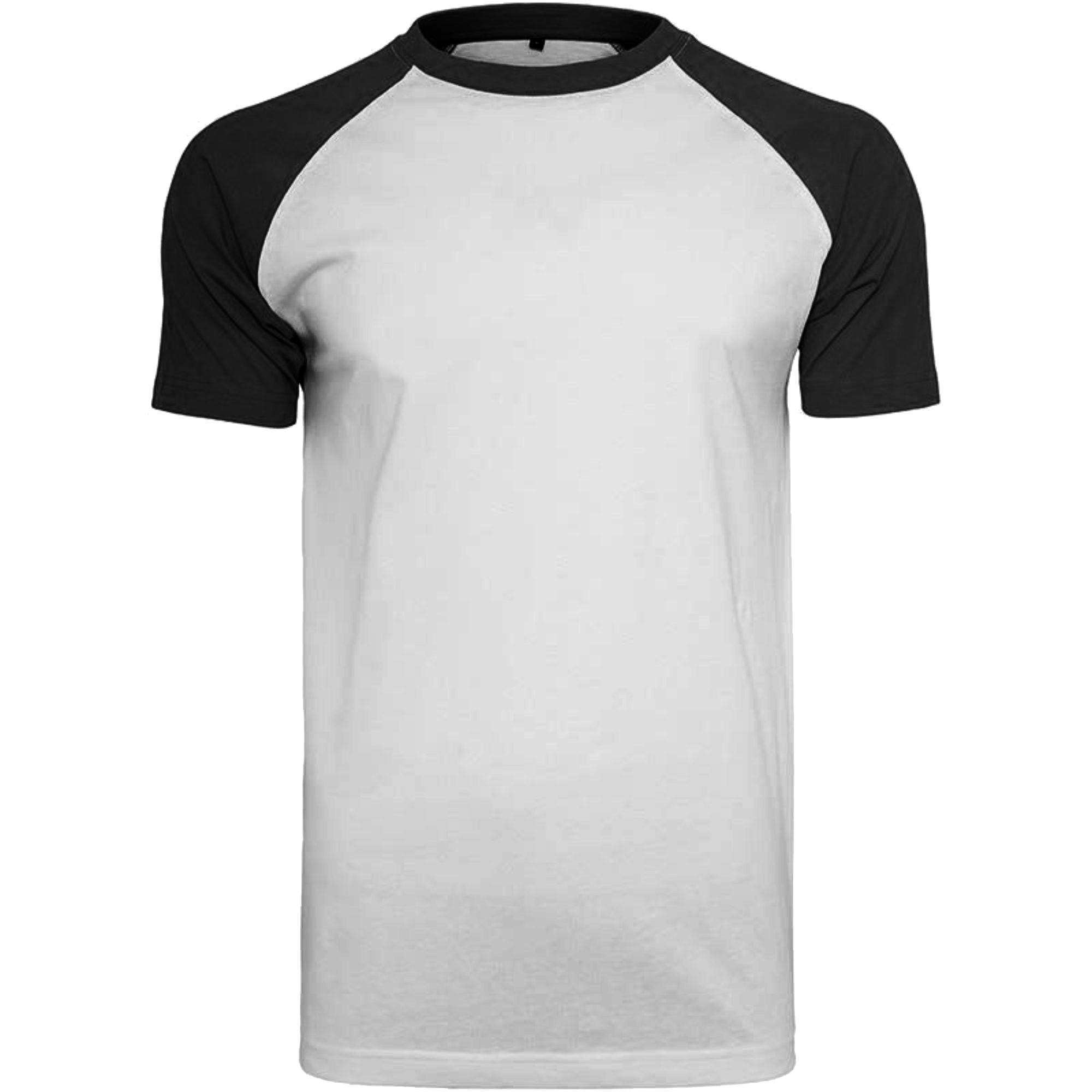 Build Your Brand Heren Raglan Contrast T-shirt met korte mouwen XL wit/zwart