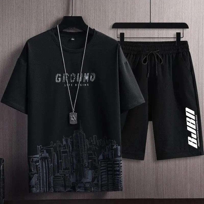 ETST WENDY 05 Zomer Heren Nieuwe T-shirt Oversized Losse Kleding Retro Korte Mouw Mode Zwart En Wit Gezicht 3D Patroon Straat 0 hals Top XL