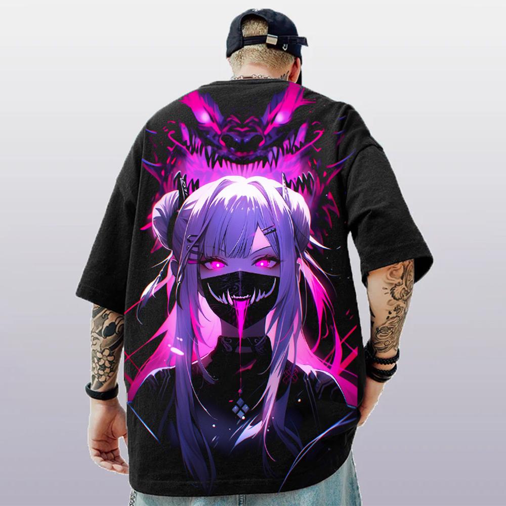 ETST WENDY 005 3D Anime Karakter Print Heren T-shirt 2024 Nieuw Oversized Korte Mouw T-shirt Voor Heren Street Hip-Hop Tee Top Snel Drogende T-shirts XL