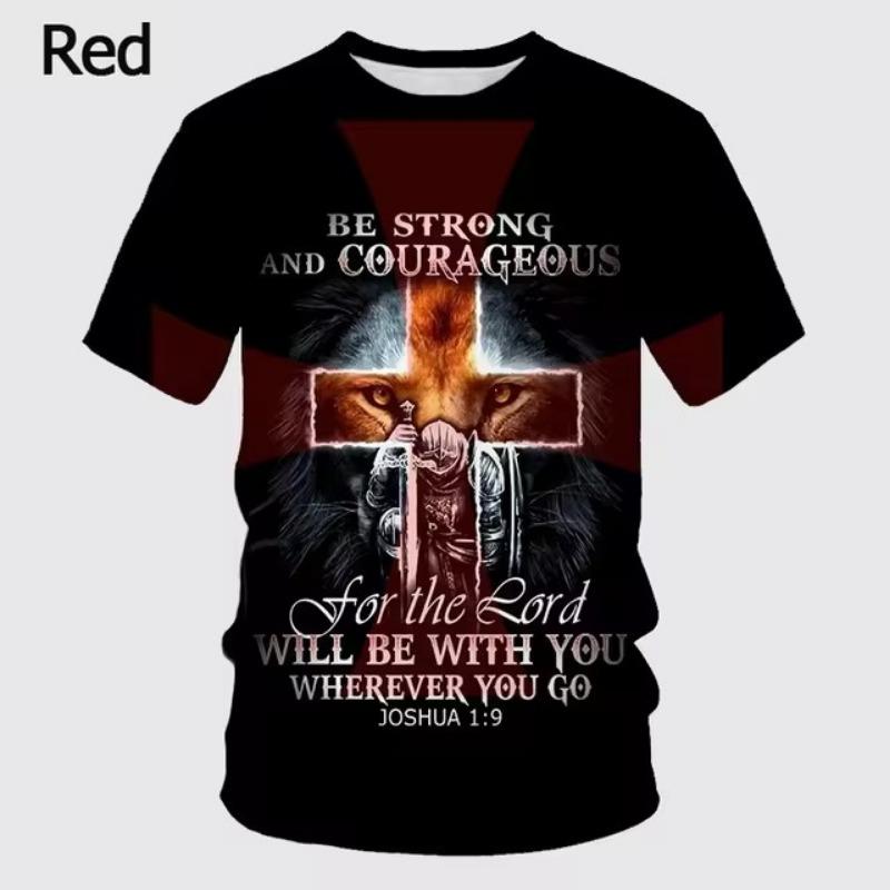 Forever Men zomer Knights Templar Grafisch T-shirt Heren 3D God Wills It Print T-shirts Cruciata Teutonic Order T-shirt Cool Cross Korte Mouw 5XL