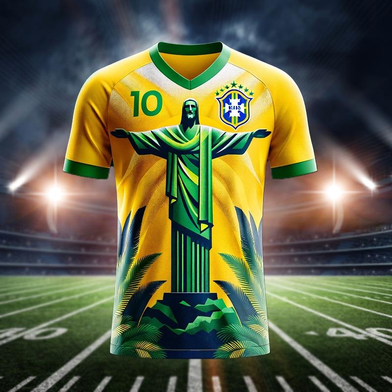 Laoxu 2024 Brazilië Special Edition Voetbalshirt Heren Zomer Outdoor Sportkleding Dames Heren Fans Tee Casual Ademend Sweatshirt S