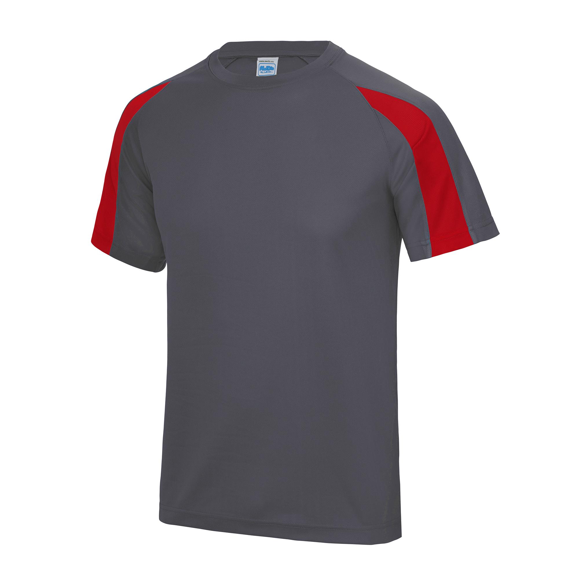 Just Cool Heren Contrast Cool Sports effen T-shirt S