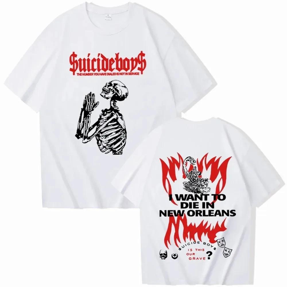 Sport Hoodie Set YC Suicideboys Shirt G59 Suicideboys Shirt Suicideboys Merch American Hip Hop O-Neck Casual Unisex Short Sleeve Shirts Tops M