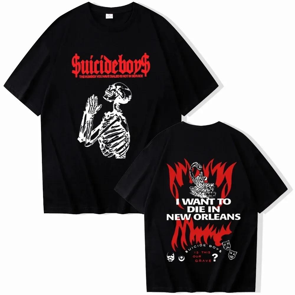 Sport Hoodie Set YC Suicideboys Shirt G59 Suicideboys Shirt Suicideboys Merch American Hip Hop O-Neck Casual Unisex Short Sleeve Shirts Tops L